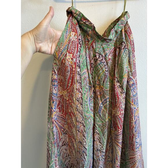 VTG Ralph Lauren Prairie Maxi Skirt Wool Blend Pleated RARE Boho Holiday 80s 10 - Picture 15 of 16